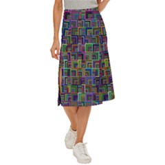 Wallpaper-background-colorful Midi Panel Skirt