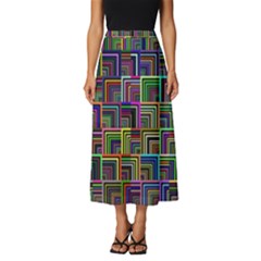 Wallpaper-background-colorful Classic Midi Chiffon Skirt by Bedest