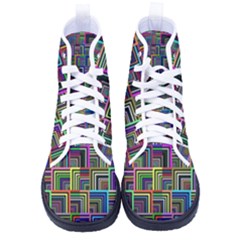 Wallpaper-background-colorful Kid s High-top Canvas Sneakers by Bedest