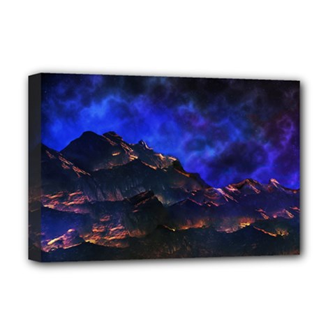 Landscape-sci-fi-alien-world Deluxe Canvas 18  X 12  (stretched)