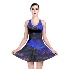 Landscape-sci-fi-alien-world Reversible Skater Dress by Bedest