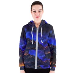 Landscape-sci-fi-alien-world Women s Zipper Hoodie by Bedest