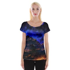 Landscape-sci-fi-alien-world Cap Sleeve Top by Bedest