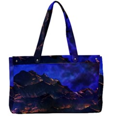 Landscape-sci-fi-alien-world Canvas Work Bag by Bedest