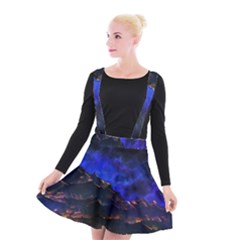 Landscape-sci-fi-alien-world Suspender Skater Skirt by Bedest