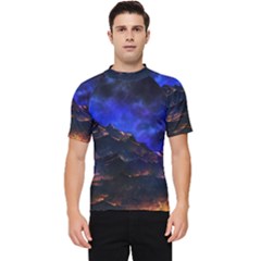 Landscape-sci-fi-alien-world Men s Short Sleeve Rash Guard by Bedest