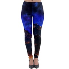 Landscape-sci-fi-alien-world Lightweight Velour Leggings by Bedest