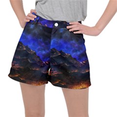 Landscape-sci-fi-alien-world Women s Ripstop Shorts by Bedest