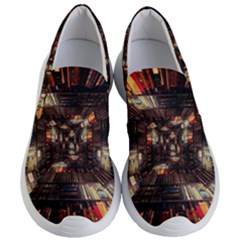 Library-tunnel-books-stacks Women s Lightweight Slip Ons by Bedest