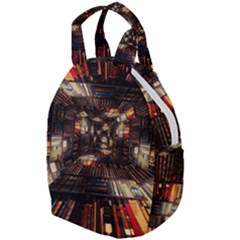 Library-tunnel-books-stacks Travel Backpack by Bedest