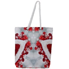 Christmas-background-tile-gifts Full Print Rope Handle Tote (large)