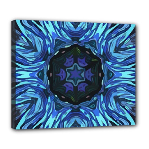 Background-blue-flower Deluxe Canvas 24  X 20  (stretched) by Bedest