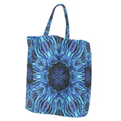 Background-blue-flower Giant Grocery Tote