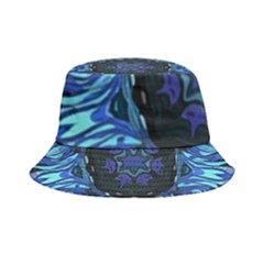 Background-blue-flower Inside Out Bucket Hat by Bedest