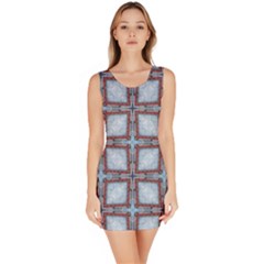 Pattern-cross-geometric-shape Bodycon Dress