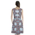 Pattern-cross-geometric-shape Sleeveless Waist Tie Chiffon Dress View2