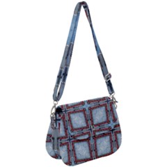 Pattern-cross-geometric-shape Saddle Handbag