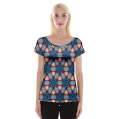 Pattern-tile-background-seamless Cap Sleeve Top