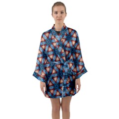 Pattern-tile-background-seamless Long Sleeve Satin Kimono