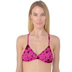 Cherry-blossoms-floral-design Reversible Tri Bikini Top by Bedest