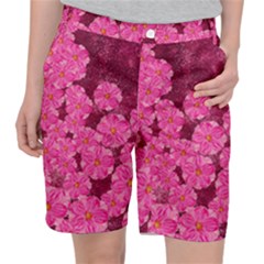 Cherry-blossoms-floral-design Women s Pocket Shorts by Bedest