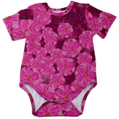 Cherry-blossoms-floral-design Baby Short Sleeve Bodysuit