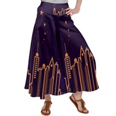 Skyscraper Town Urban Towers Women s Satin Palazzo Pants by pakminggu