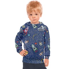 Cat-cosmos-cosmonaut-rocket Kids  Hooded Pullover by pakminggu