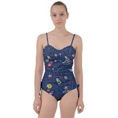 Cat-cosmos-cosmonaut-rocket Sweetheart Tankini Set by pakminggu