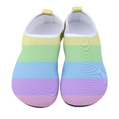 Cute Pastel Rainbow Striped Pattern Kids  Sock-style Water Shoes