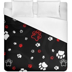 Art Pattern Traces Paw Duvet Cover (king Size) by pakminggu