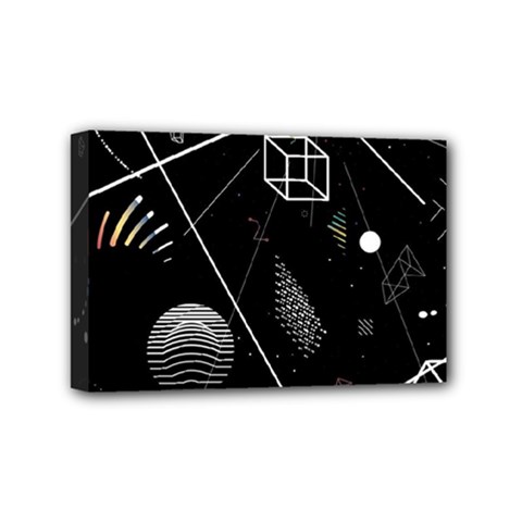 Future Space Aesthetic Math Mini Canvas 6  x 4  (Stretched)