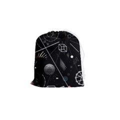 Future Space Aesthetic Math Drawstring Pouch (Small)