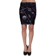 Future Space Aesthetic Math Bodycon Skirt