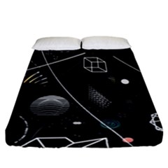 Future Space Aesthetic Math Fitted Sheet (California King Size)