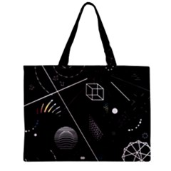 Future Space Aesthetic Math Zipper Mini Tote Bag