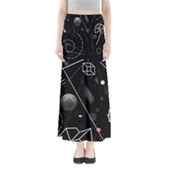 Future Space Aesthetic Math Full Length Maxi Skirt