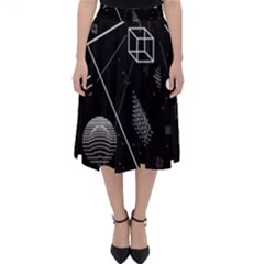 Future Space Aesthetic Math Classic Midi Skirt