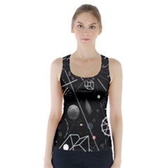 Future Space Aesthetic Math Racer Back Sports Top