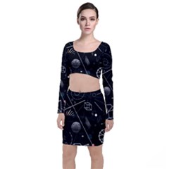 Future Space Aesthetic Math Top and Skirt Sets