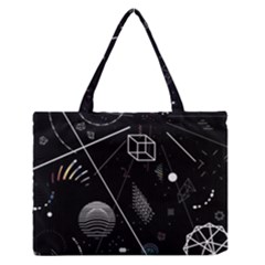 Future Space Aesthetic Math Zipper Medium Tote Bag