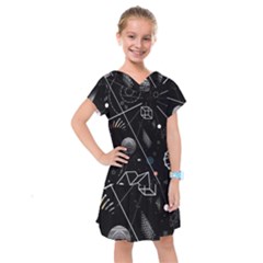 Future Space Aesthetic Math Kids  Drop Waist Dress
