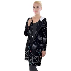 Future Space Aesthetic Math Hooded Pocket Cardigan