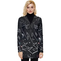 Future Space Aesthetic Math Button Up Hooded Coat 