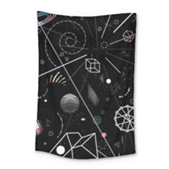 Future Space Aesthetic Math Small Tapestry