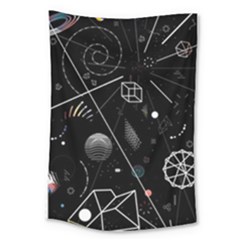 Future Space Aesthetic Math Large Tapestry