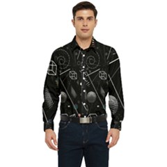 Future Space Aesthetic Math Men s Long Sleeve  Shirt