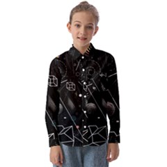 Future Space Aesthetic Math Kids  Long Sleeve Shirt