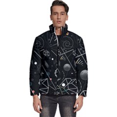 Future Space Aesthetic Math Men s Puffer Bubble Jacket Coat