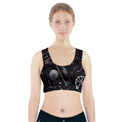 Future Space Aesthetic Math Sports Bra With Pocket